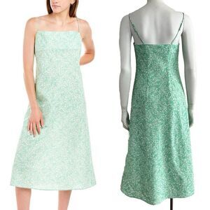 The Fifth Label Lime Green Ditsy Floral Indite Midi Cowl Dress XS